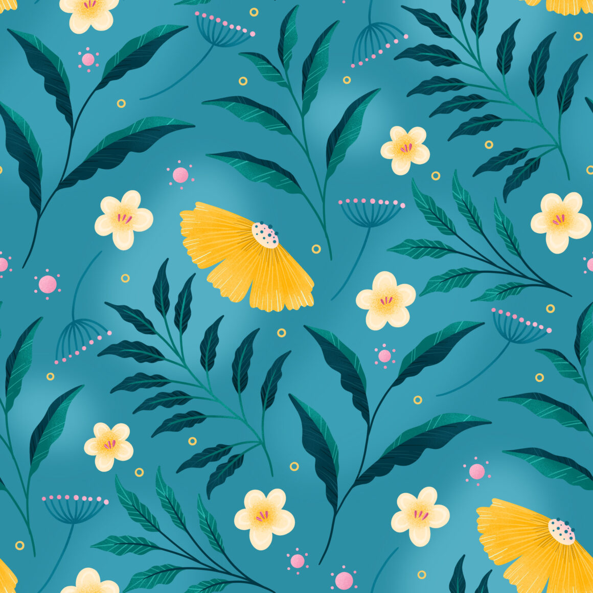 Blue Foral