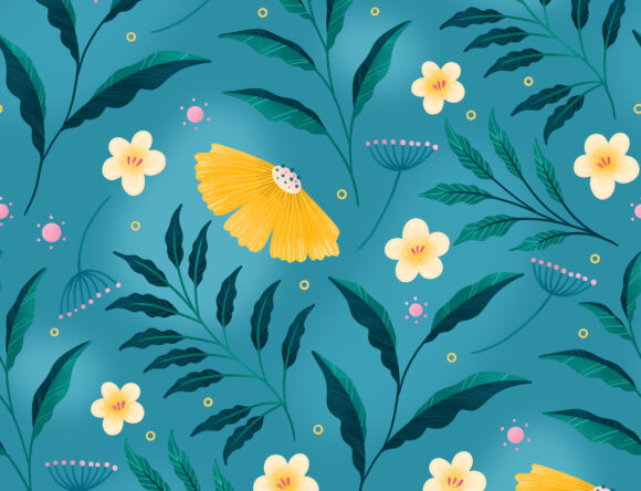 Blue Foral