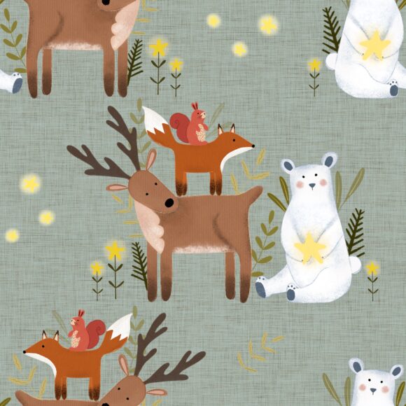 Reindeer and Friends Sage