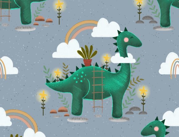 Dino Park Dusky Blue