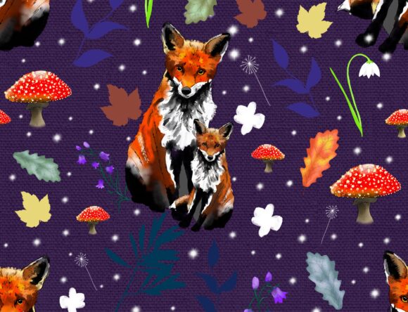 Foxes Purple